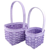 Корзина (секвойя) d16*12*h12.5*hh27см овал сиреневый