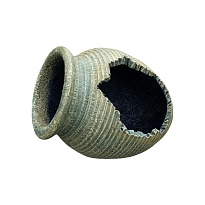 Кашпо уличное Амфора 45см Полоски керамика умбра