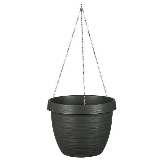 Кашпо подвесное Scheurich Country Star Hanger Metallik Grey (271) d30h29см 8л пластик серый металлик