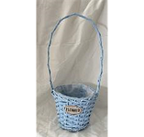 Корзина (ива) d26*18* h17*hh55см круг голубой