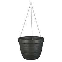 Кашпо подвесное Scheurich Country Star Hanger Metallik Grey (271) d30h29см 8л пластик серый металлик