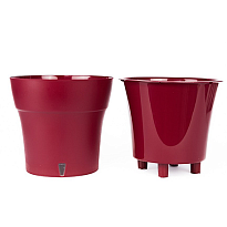 Горшок Дали Софт d11 h9,7см 0,6л с вкладкой пластик винный