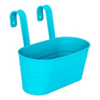 Кашпо настенное Ведро большое 30*20 h25см 3л пластик голубой