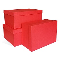 Коробка подарочная, рогожка 35*25*15 красный