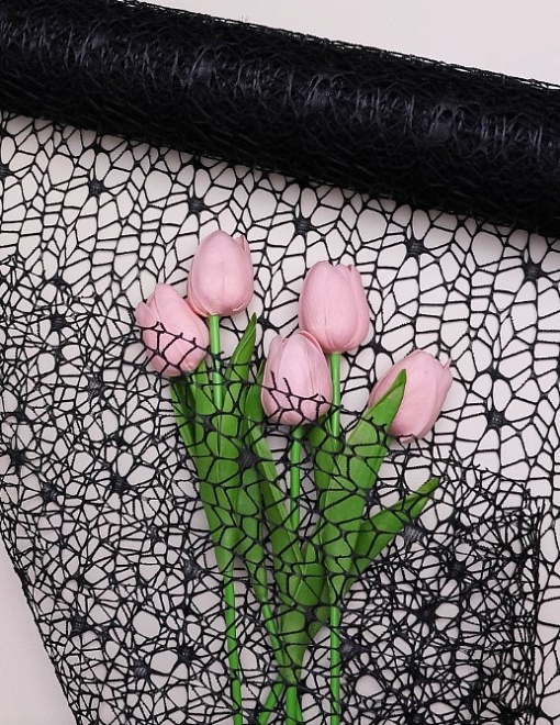 Сетка Крошет Ажурный 50см*4,5м черный