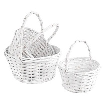 Корзина (ива) d25*h15*hh30см круг белый