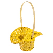 Корзина плетеная (бамбук) d21*13*32см желтый