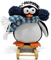 Изделие декоративное Пингвин 13*15 h17см синий