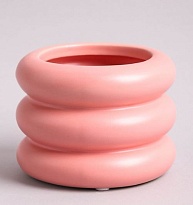 Кашпо d16 h13см керамика розовый