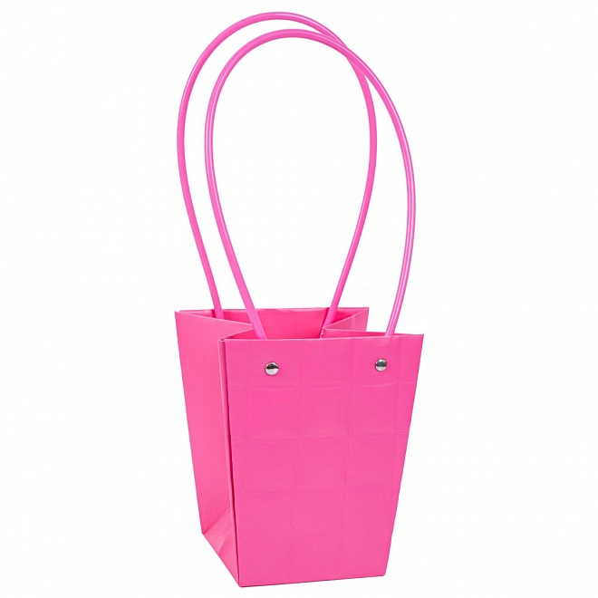 Пакет для цветов 8*12*12см фуксия 