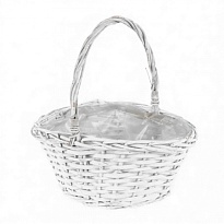 Корзина (ива) d27*h14*hh33см круг белый
