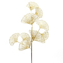 Ветка с глиттером h72см золотой