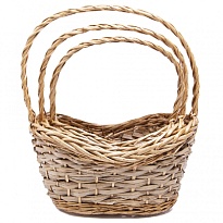 Корзина (ива) d29*20*h20*hh38см овал натуральный