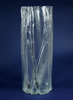 Ваза из стекла Гамильтон d12*h30см 2,8л текстурная