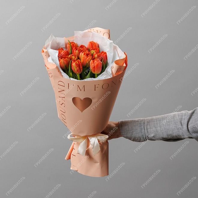 Букет из тюльпанов "Ламбада"