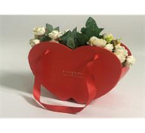 Сумочка подарочная 24*10*19,6см Flowers красный 