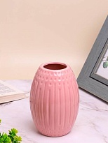 Ваза декоративная d10*h15,5см керамика розовый