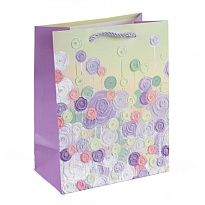 Пакет подарочный 18*23*10см круги акварельные