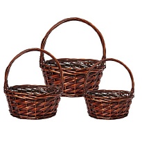Корзина (ива) d39*30*h15*hh36см овал коричневый