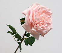 Роза одиночная искусственная h65см розово-нежный