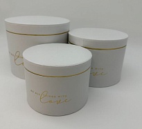 Коробка шляпная Love d13,5*h10см белый