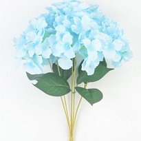 Гортензия искусственная 5 голов h47см голубой