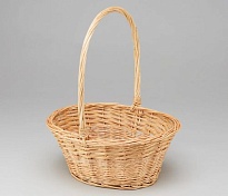 Корзина (ива) d32*24*h14*hh38см овал натуральный