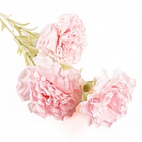 Гвоздика ветка искуственная 3 головы нежно-розовый