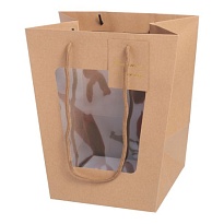 Пакет для цветов  Окно 25*28*18см крафт