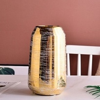 Ваза декоративная d13*h25см керамика золотистый