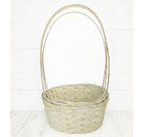 Корзина (бамбук) d27*21*h10*hh38см овал светло-желтый