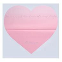 Пленка матовая 58*58см Сердце 20л 45мкр розовый