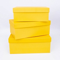 Коробка подарочная Прямоугольник 19,5*13*7,5см желтый
