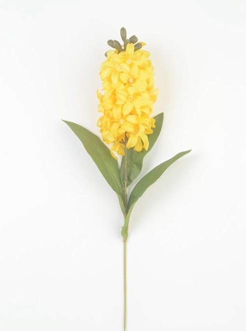 Гиацинт искусственный 1ветка h51см желтый