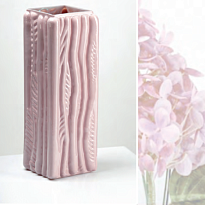 Ваза из стекла Квадрат Кора d12*12*h30см розовый