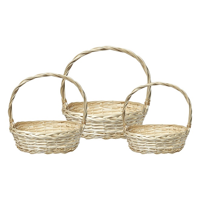 Корзина (ива) d30*23*h10*hh32см овал натуральный