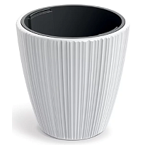 Кашпо Prosperplast ORO d47 h50см 31л с вкладкой пластик белый