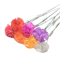 Гвоздика искусственная 1 голова h40см микс