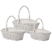 Корзина (ива) d48*37*h15*hh40см овал белый