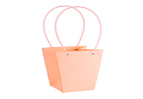 Пакет для цветов 12*17*20см персиковый