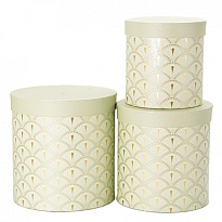 Коробка Тубус Павлиний хвост 15*15,5см светло-зеленый