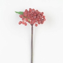 Ягоды, ветка искусственная, h25см, красный 