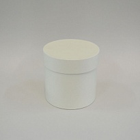 Коробка шляпная с крышкой d15*h15см светло-серый