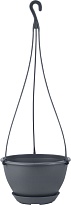 Горшок подвесной Афина d18,5 h11.3см 1.5л с поддоном вулканический серый