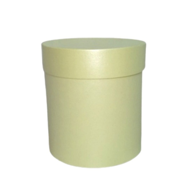 Коробка шляпная с крышкой d15*h15см глянцевый свежая мята