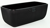 Ящик балконный Фабио VipSet 37,8*19 h17см 9.5л с дренажной системой пластик черный
