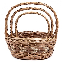 Корзина (ива) d22*h11см овал коричневый