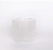 Горшок Эви VipSet d10,5 h9,7см 0,6л с вкладкой пластик прозрачный