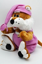 Мягкая игрушка Кот Балун с шариками для мелкой моторики белый колпак h22см