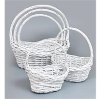 Корзина (ива) d30*20*h10*hh27см овал белый